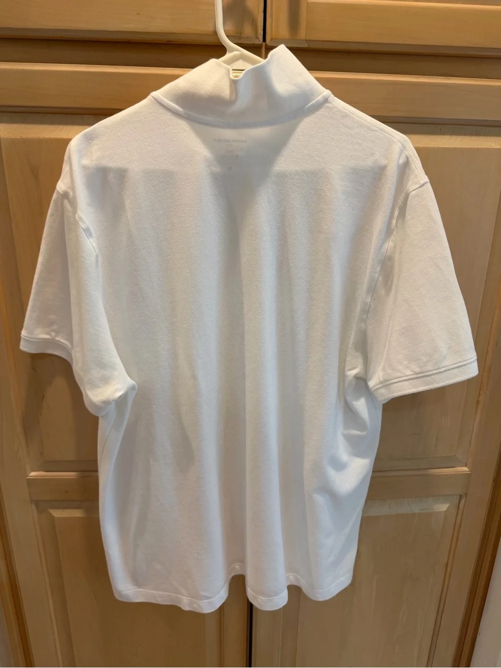 Banana Republic White Polo Shirt with Subtle Embroidered Logo